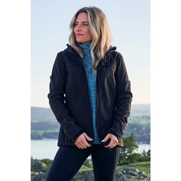 Mountain Warehouse Exodus Water Resistant Softshell Jackets Jet Black Women's XS - Picture 2 of 8